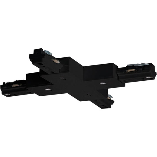Nuvo Lighting X Connector | Transitional Black | Track Light Connector for Dry Locations | 1.25 x 0.5 in | Model TP151