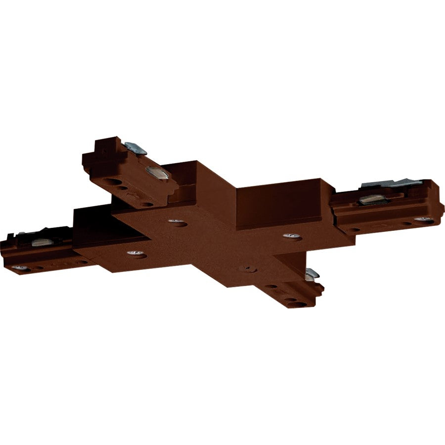 Nuvo Lighting TP206 X Connector | Brown Transitional Track Lighting Accessory | Dry Location Indoor Use | 1.25 x 0.5 in | Model TP206