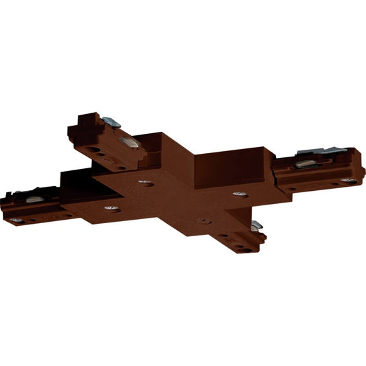 Nuvo Lighting TP206 X Connector | Brown Transitional Track Lighting Accessory | Dry Location Indoor Use | 1.25 x 0.5 in | Model TP206