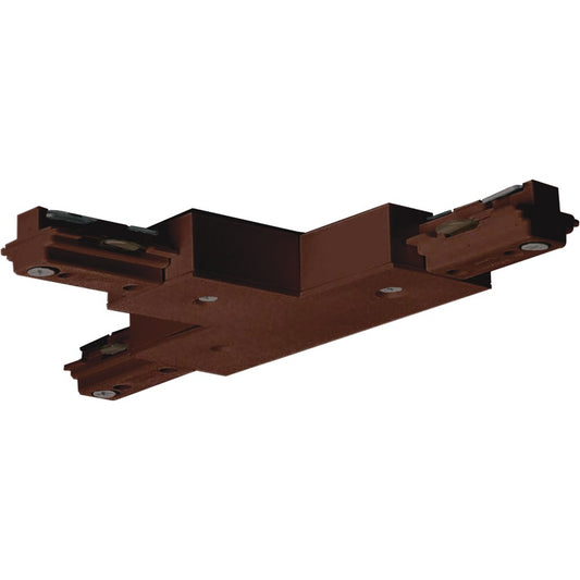 Nuvo Lighting T Connector | Brown Transitional Track Lighting Hardware | Dry Location Indoor Use | 1.25 x 0.5 x 4 in | Model TP207