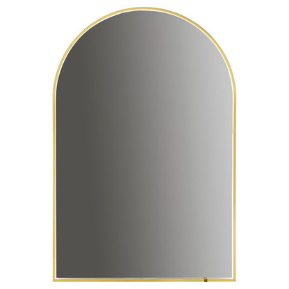 Oxygen Lighting Avior 24X36 Arch LED Mirror, Brushed Brass