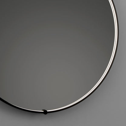 Oxygen Lighting Avior Round 1 Light 30" LED Mirror, Black