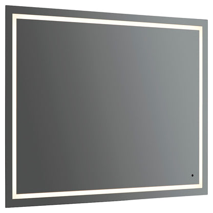 Oxygen Lighting Track 48X48 LED Mirror, Black