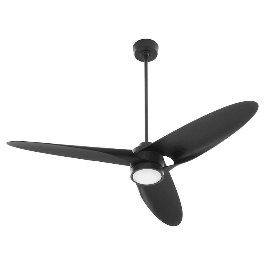 Oxygen Lighting Xega 1 Light 3 Blade 60" Ceiling Fan, Black