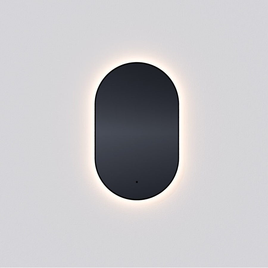 Oxygen Lighting Argo 22X48 Capsule LED Mirror, Black - 3-1402-15