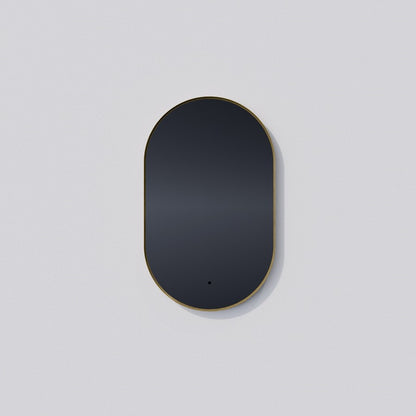 Oxygen Lighting Argo 22X48 Capsule LED Mirror, Black