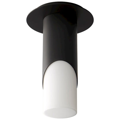 Oxygen Lighting Ellipse 1 Light Ceiling, White/Glass
