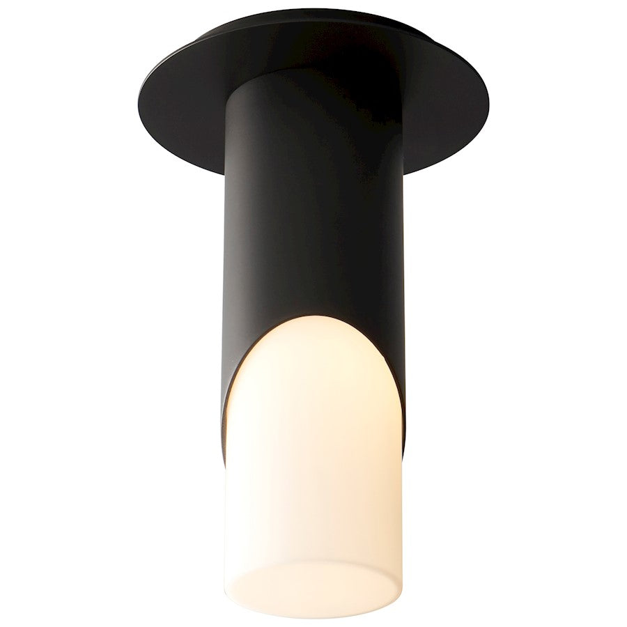 Oxygen Lighting Ellipse 1 Light Ceiling, White/Glass