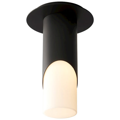 Oxygen Lighting Ellipse 1 Light Ceiling, White/Glass