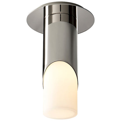 Oxygen Lighting Ellipse 1 Light Ceiling, White/Glass