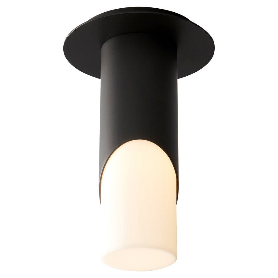 Oxygen Lighting Ellipse Sm Acrylic 2700K Ceiling Mount, Black