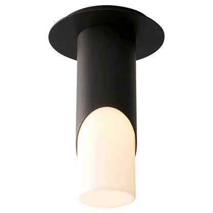 Oxygen Lighting Ellipse Sm Acrylic 2700K Ceiling Mount, Black
