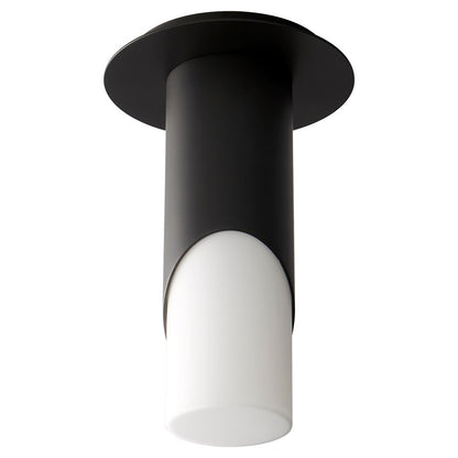 Oxygen Lighting Ellipse Sm Glass 3500K Ceiling Mount, Black - 3-353-35115