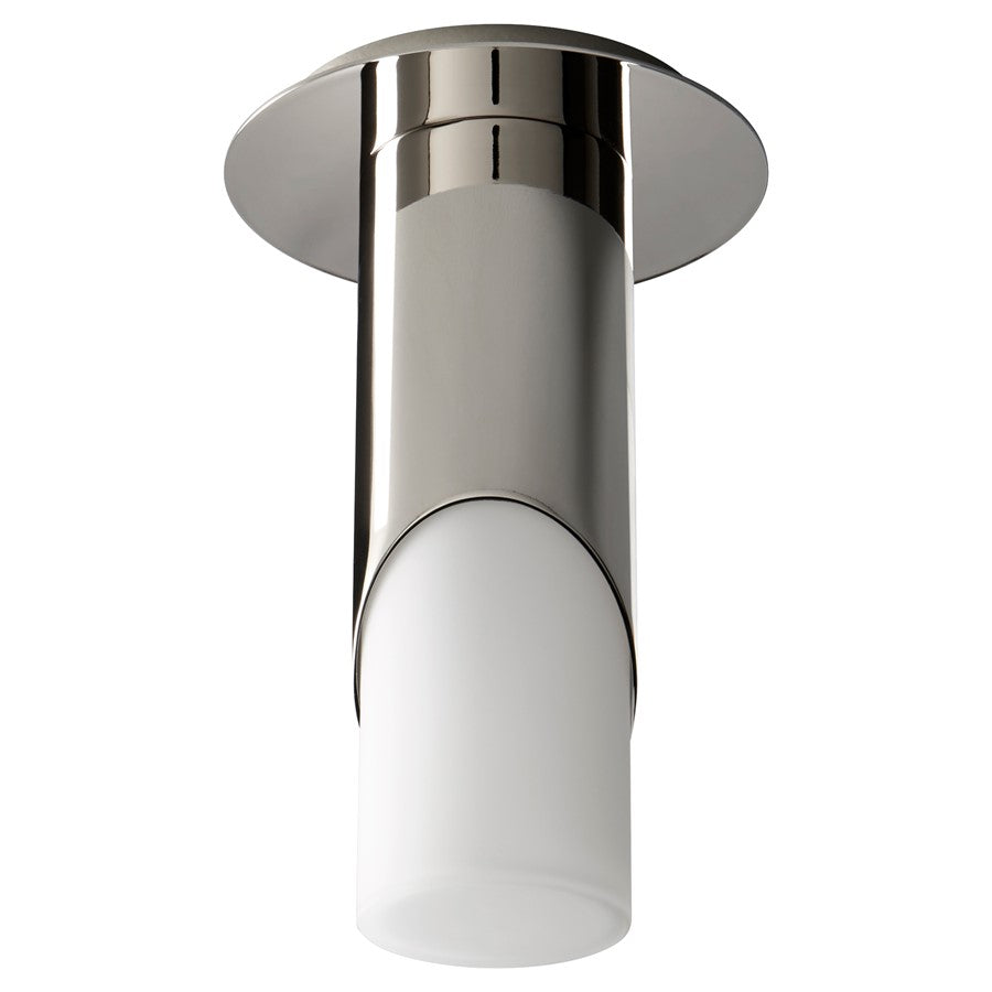 Oxygen Lighting Ellipse Sm Glass 3500K Ceiling Mount, Pol Nickel - 3-353-35120