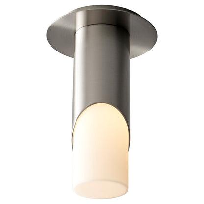 Oxygen Lighting Ellipse Sm Glass 3500K Ceiling Mount, Satin Nickel