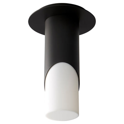 Oxygen Lighting Ellipse Sm Acrylic 3500K Ceiling Mount, Black - 3-353-35215