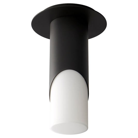 Oxygen Lighting Ellipse Sm Glass 4000K Ceiling Mount, Black - 3-353-40115