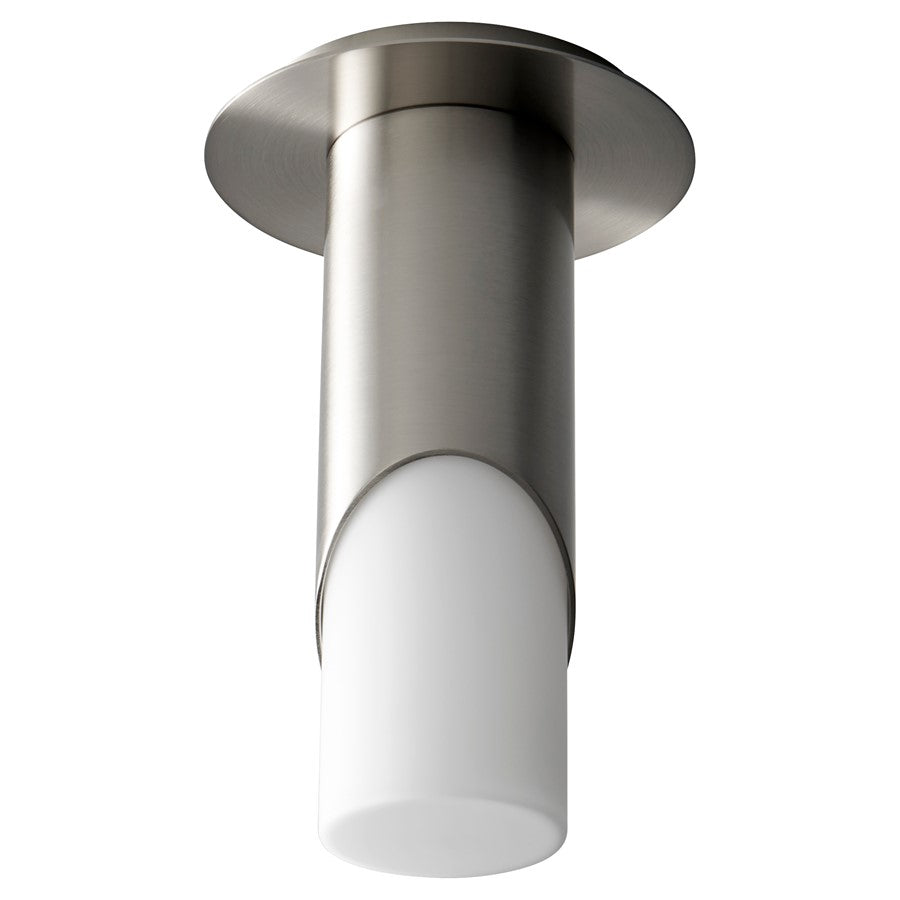 Oxygen Lighting Ellipse Sm Glass 4000K Ceiling Mount, Satin Nickel - 3-353-40124