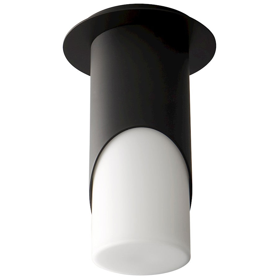 Oxygen Lighting Ellipse 1 Light Ceiling, White/Glass