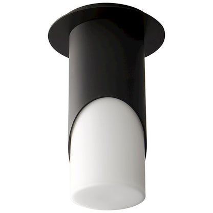 Oxygen Lighting Ellipse 1 Light Ceiling, White/Glass