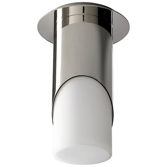 Oxygen Lighting Ellipse 1 Light Ceiling, White/Glass