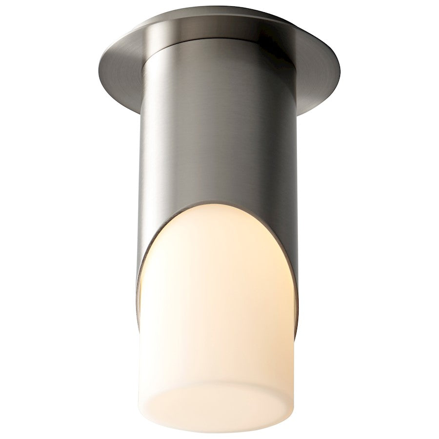 Oxygen Lighting Ellipse 1 Light Ceiling, White/Glass