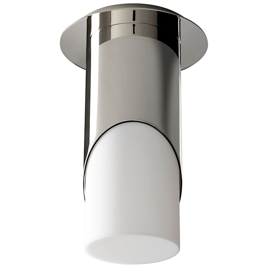 Oxygen Lighting Ellipse 1 Light Ceiling, White/Acrylic
