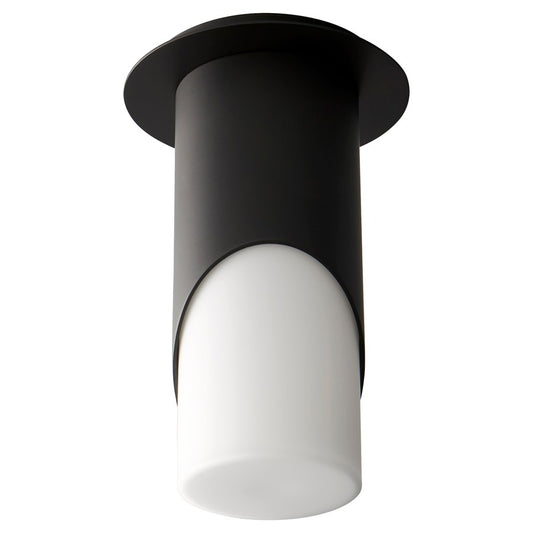 Oxygen Lighting Ellipse Lg Glass 2700K Ceiling Mount, Black - 3-354-27115