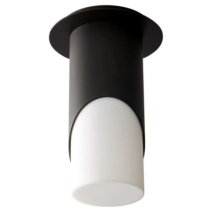Oxygen Lighting Ellipse Lg Acrylic 2700K Ceiling Mount, Black - 3-354-27215