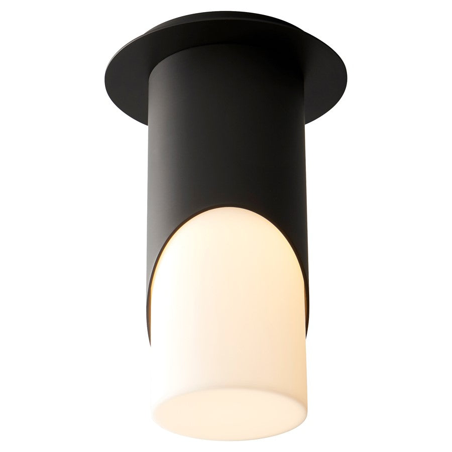 Oxygen Lighting Ellipse Lg Acrylic 2700K Ceiling Mount, Black