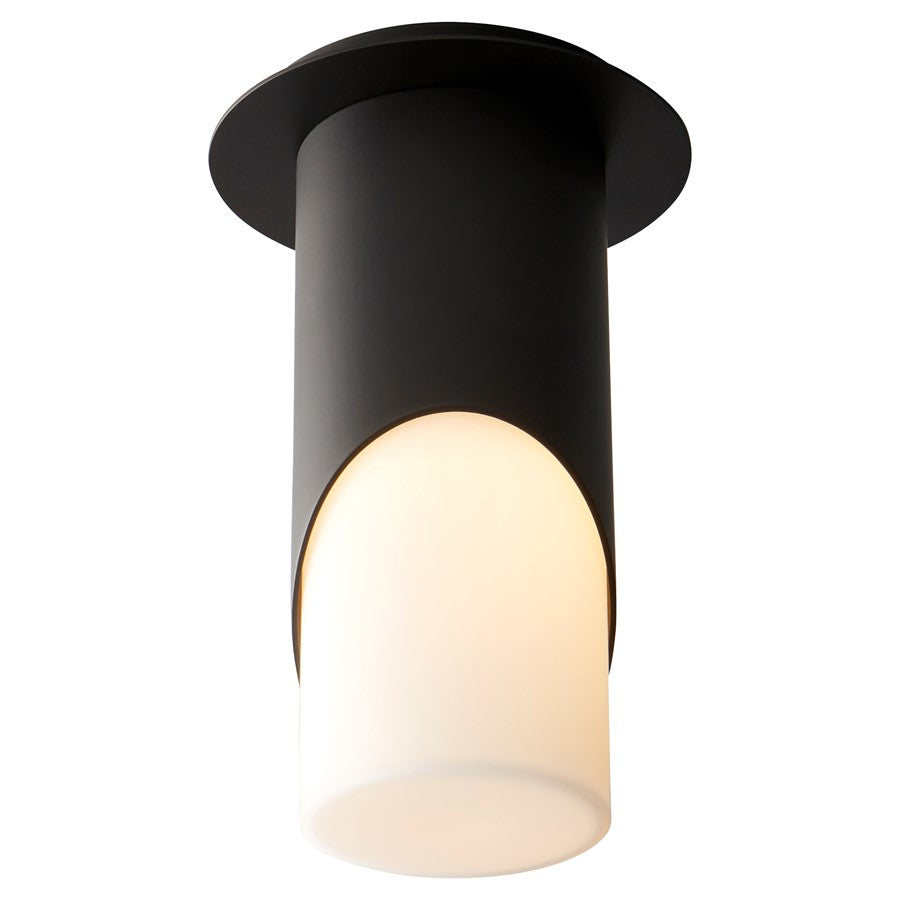 Oxygen Lighting Ellipse Lg Glass 3500K Ceiling Mount, Black