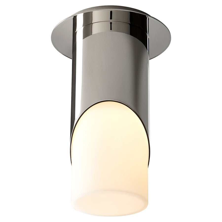 Oxygen Lighting Ellipse Lg Glass 3500K Ceiling Mount, Pol Nickel