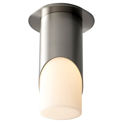 Oxygen Lighting Ellipse Lg Glass 3500K Ceiling Mount, Satin Nickel