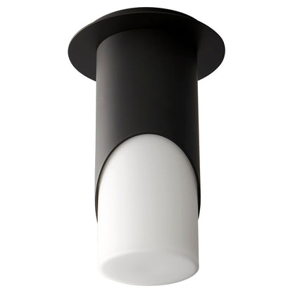 Oxygen Lighting Ellipse Lg Glass 4000K Ceiling Mount, Black - 3-354-40115
