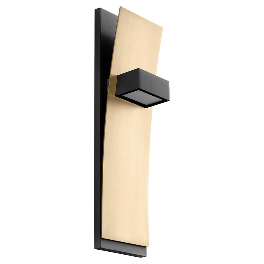 Oxygen Lighting Dario 2700K Sconce, Black/Aged Brass - 3-400-271540