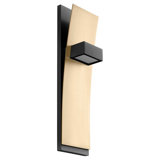 Oxygen Lighting Dario 2700K Sconce, Black/Aged Brass - 3-400-271540