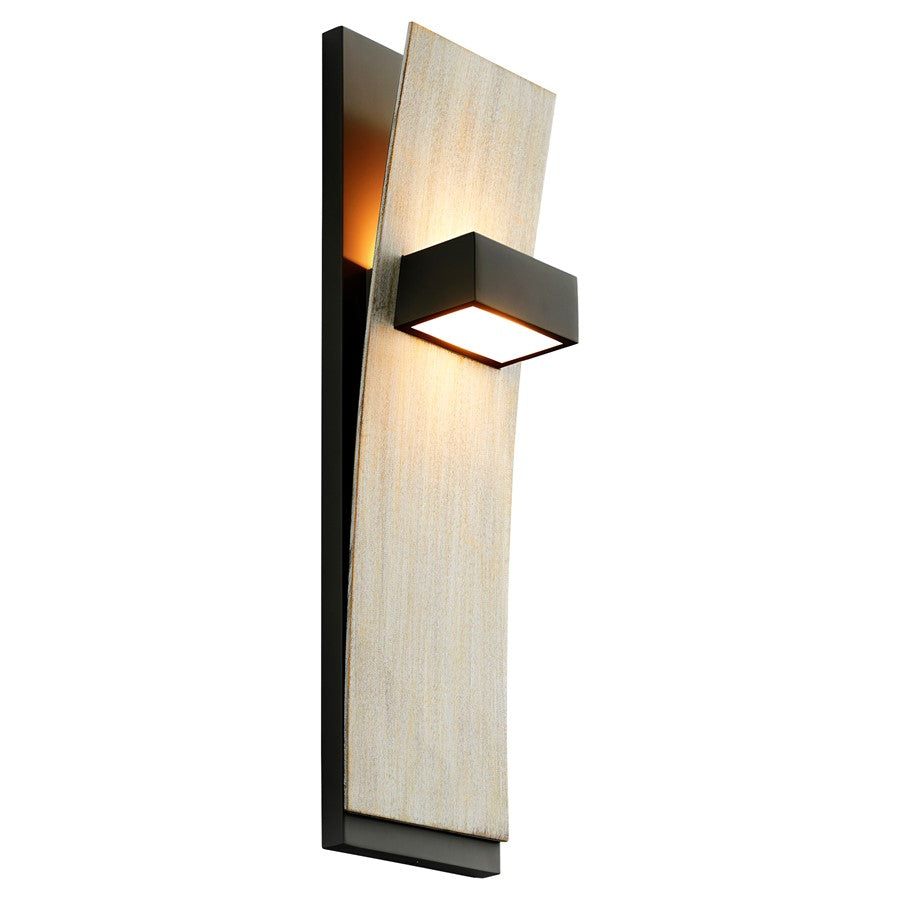 Oxygen Lighting Dario 2700K Sconce, Black/Oak