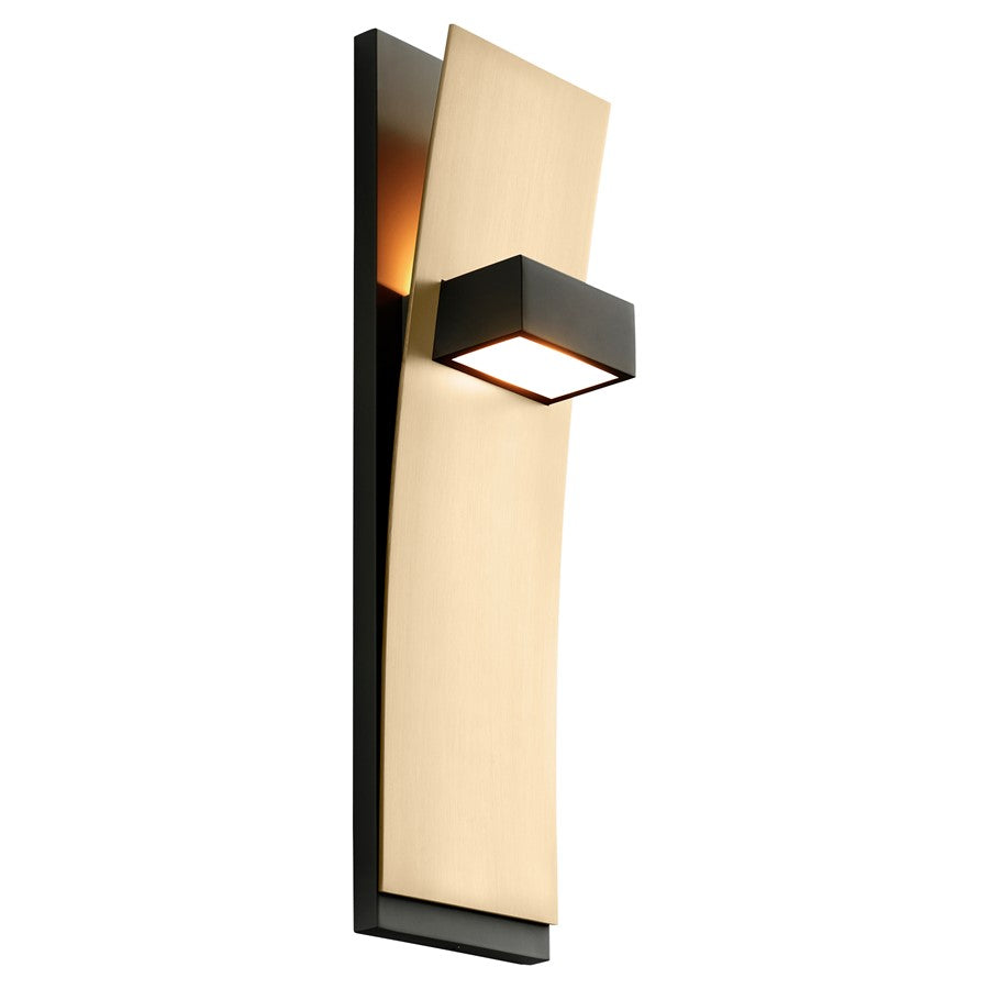 Oxygen Lighting Dario 3500K Sconce, Black/Aged Brass