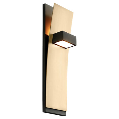 Oxygen Lighting Dario 4000K Sconce, Black/Aged Brass