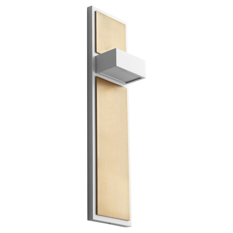 Oxygen Lighting Guapo 4000K Sconce, White/Aged Brass - 3-401-40640
