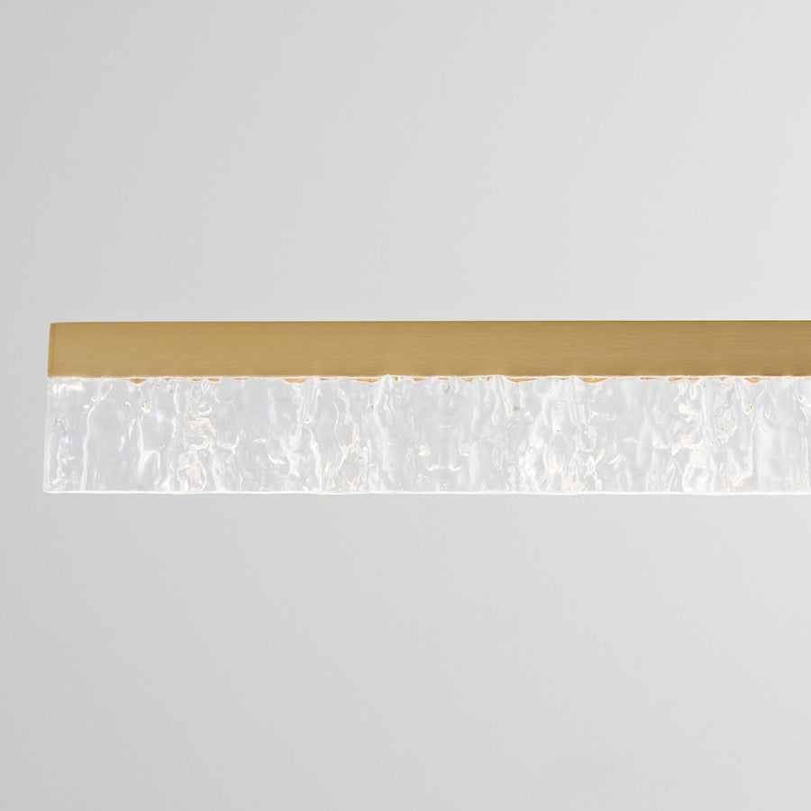 1 Light 40" Pendant, Aged Brass