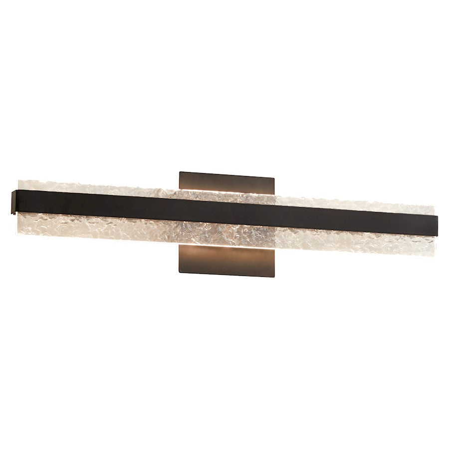 1 Light 24" Bathroom Vanity Light, Black