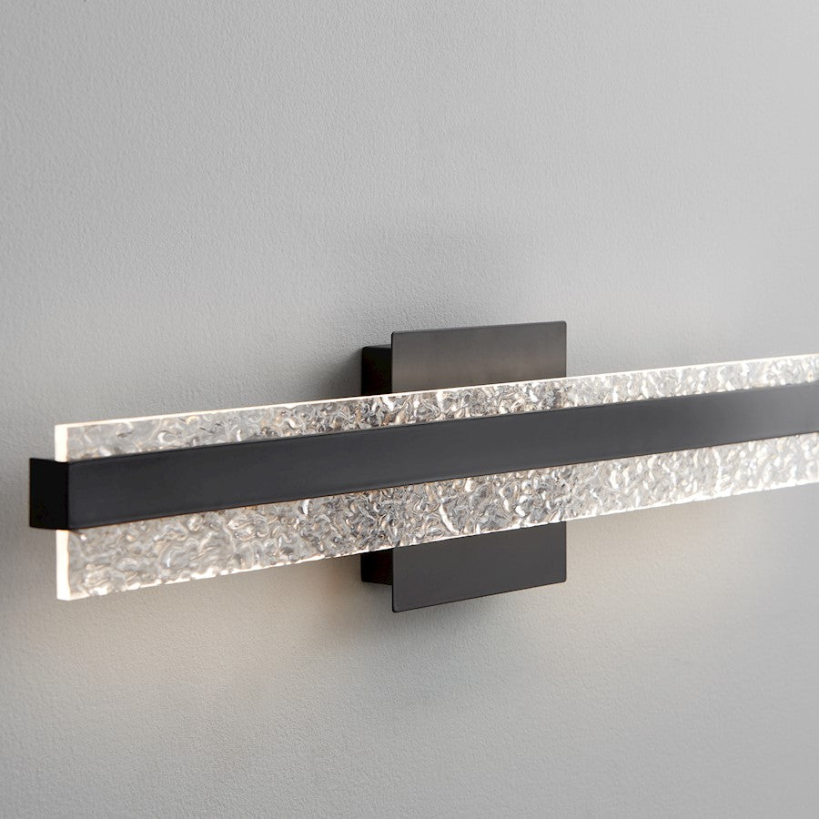 1 Light 24" Bathroom Vanity Light, Black