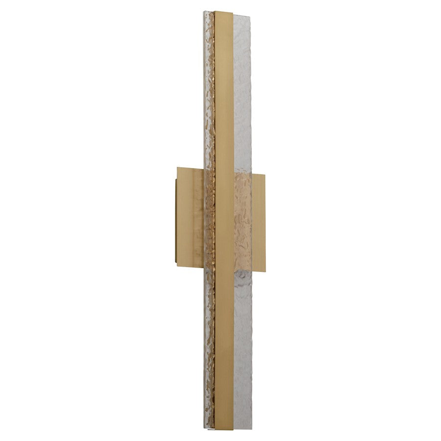 1 Light 24" Bathroom Vanity Light, Aged Brass