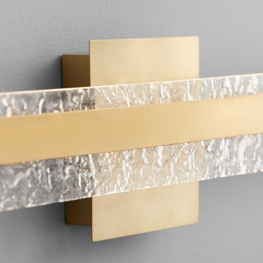 1 Light 36" Bathroom Vanity Light, Aged Brass