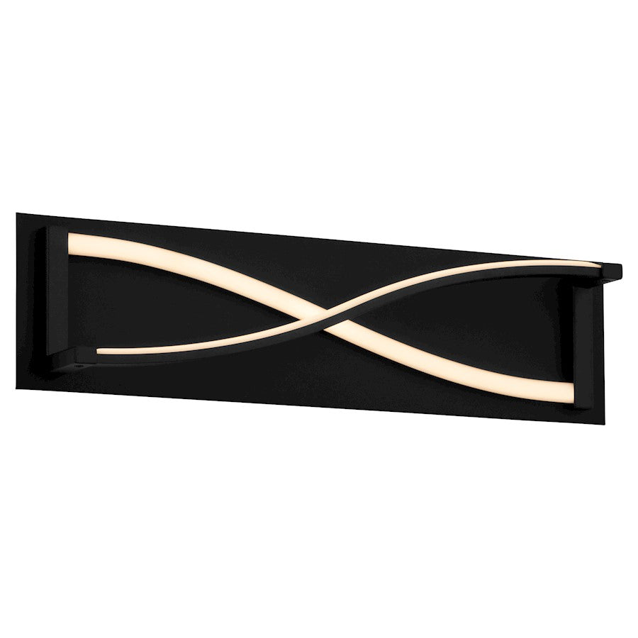 2 Light 22" Bathroom Vanity Light, Black