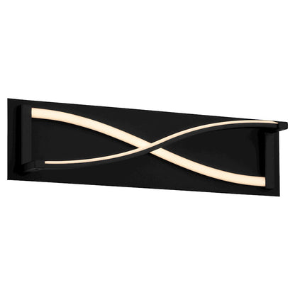 2 Light 22" Bathroom Vanity Light, Black