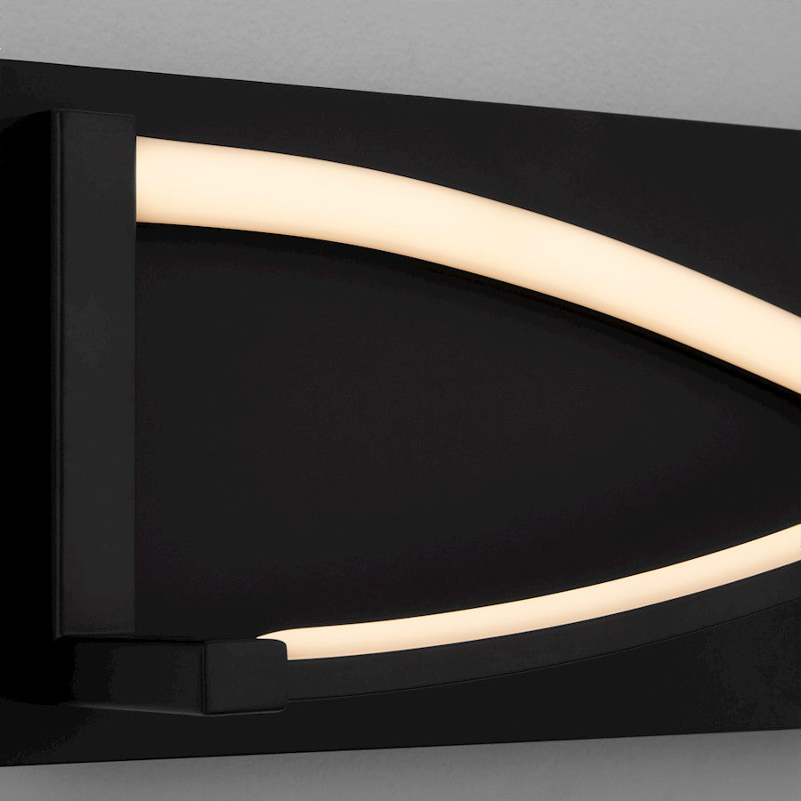 2 Light 22" Bathroom Vanity Light, Black