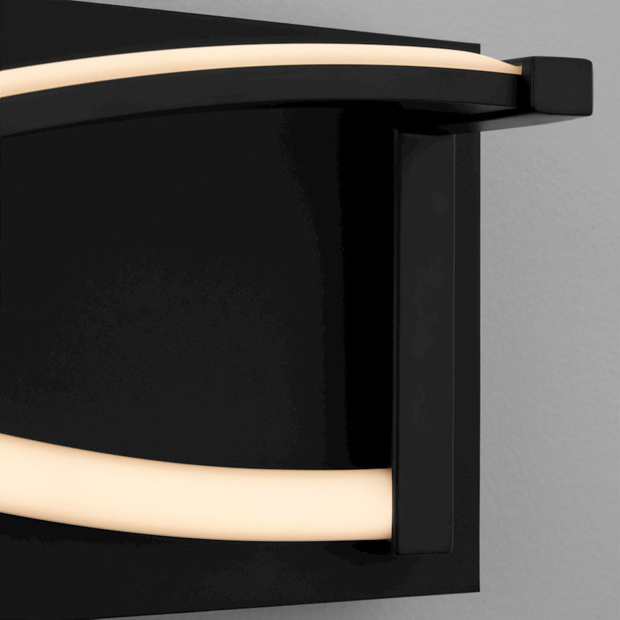 2 Light 22" Bathroom Vanity Light, Black