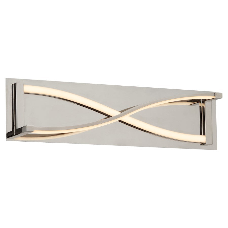 2 Light 22" Bathroom Vanity Light, Polished Nickel
